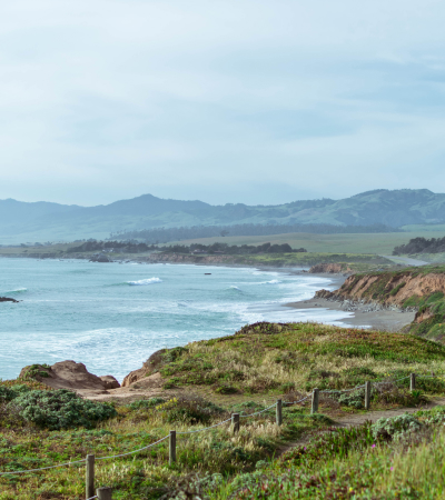 Morro Rock and Morro Bay coastline
